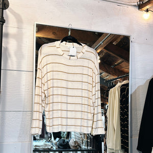 Striped Slub Roundneck Sweater