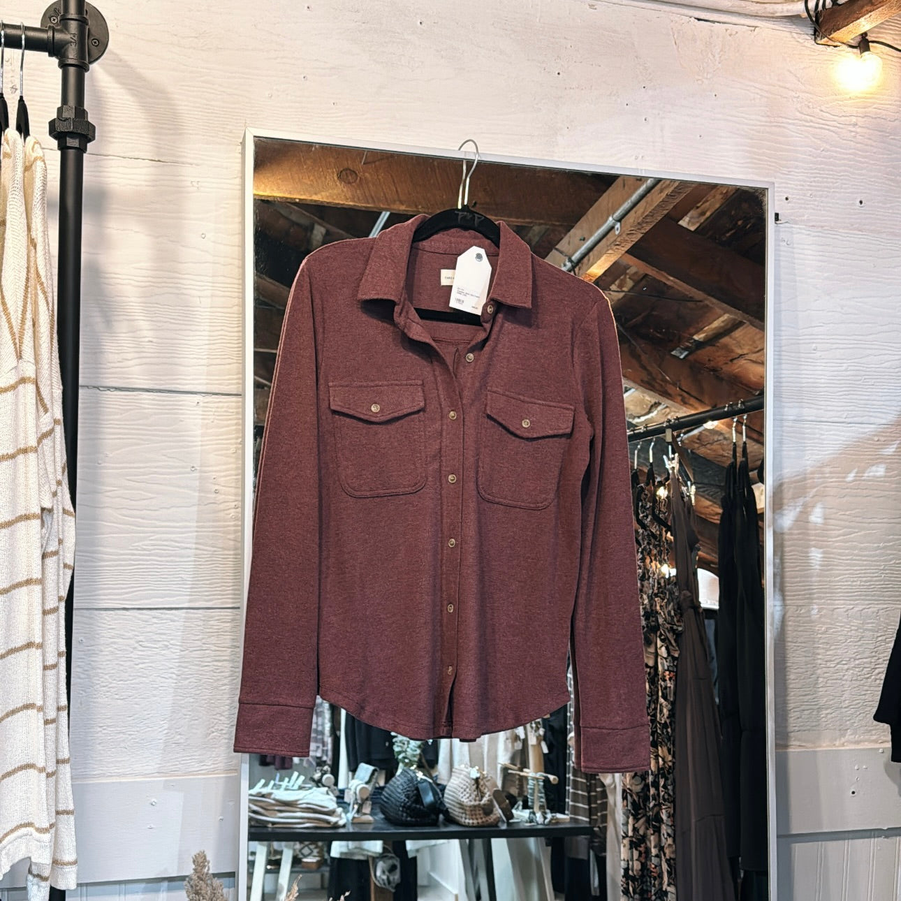 Cassian Shirt - Heather Wine