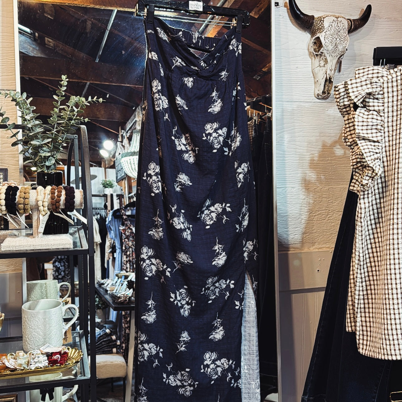 Floral Strapless Dress