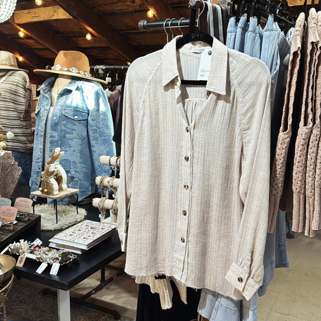 Linen Striped Buttonup