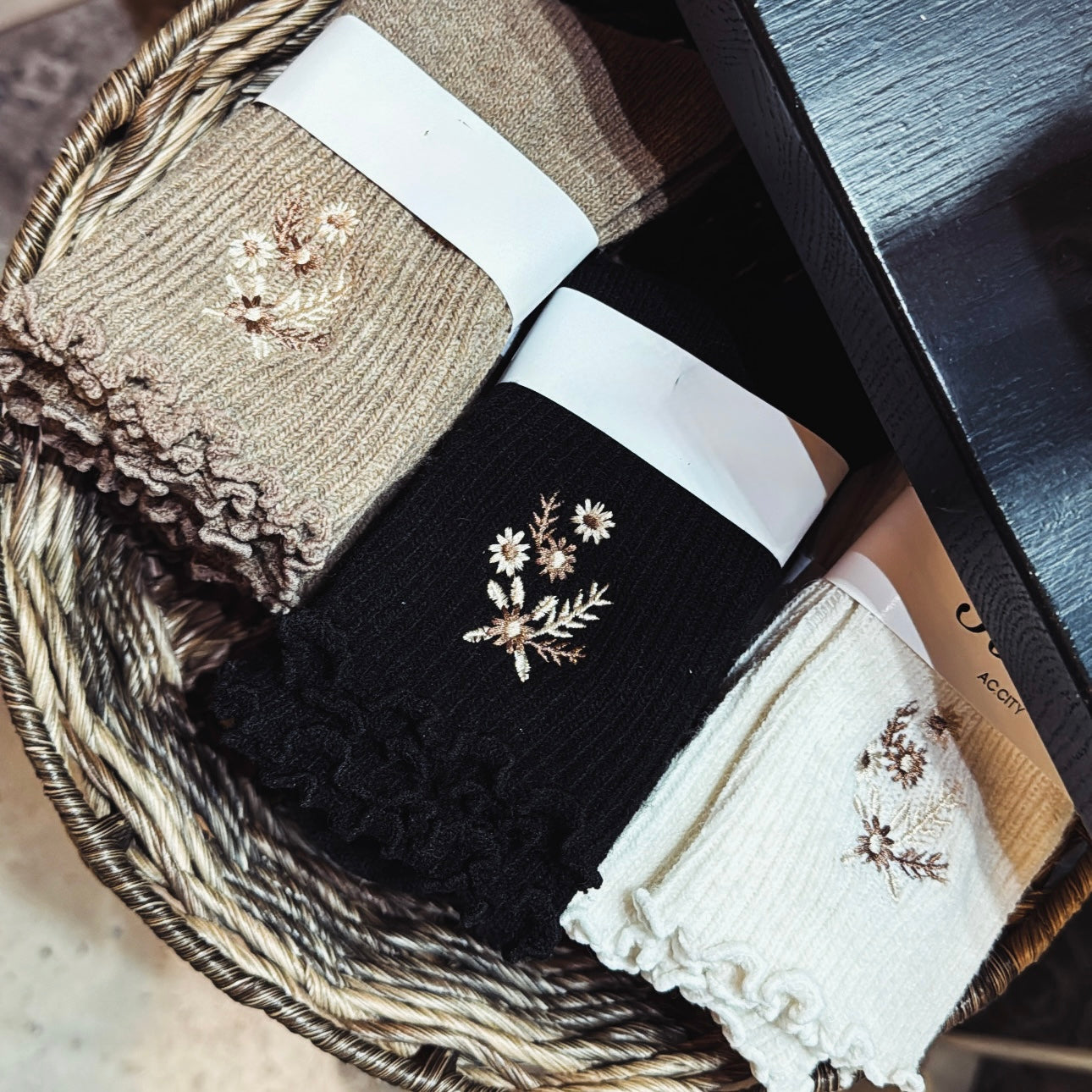 EMB Floral Socks