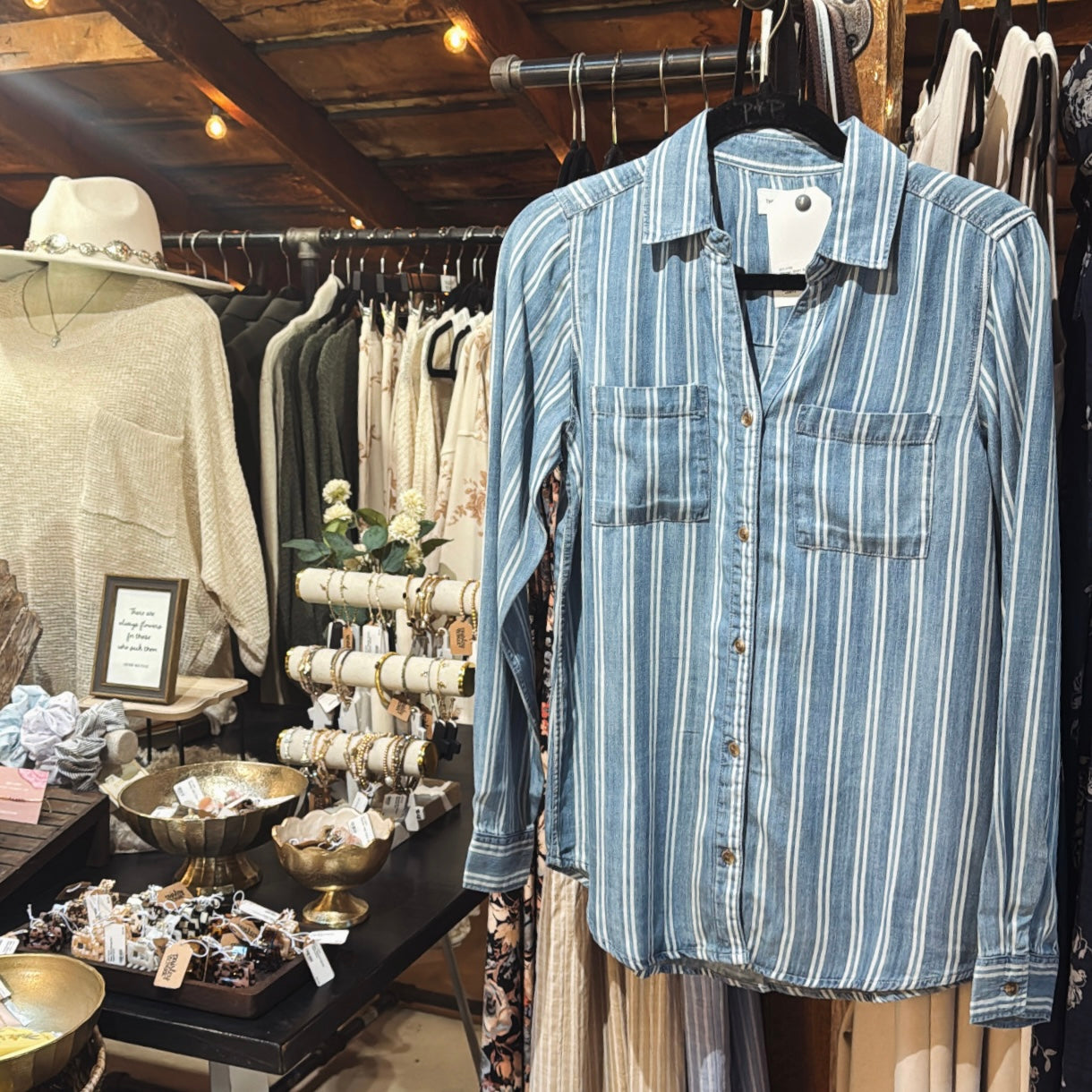 Ginger Shirt - Stripe Denim