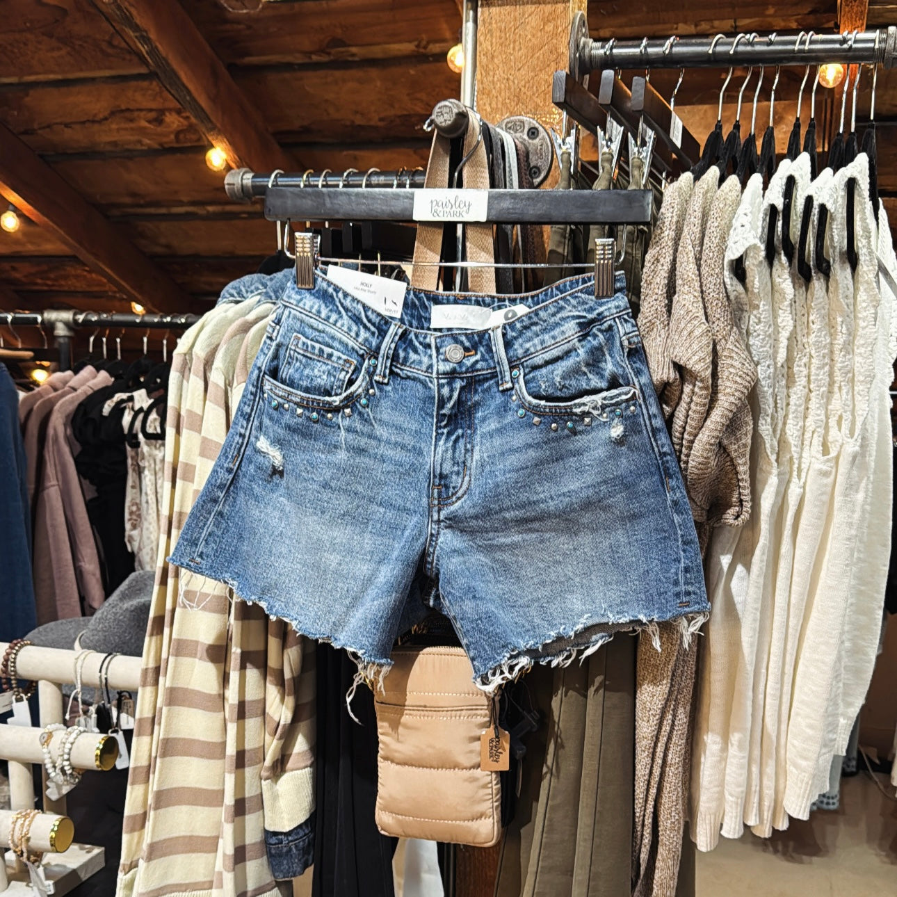 MR Studded Jean Shorts