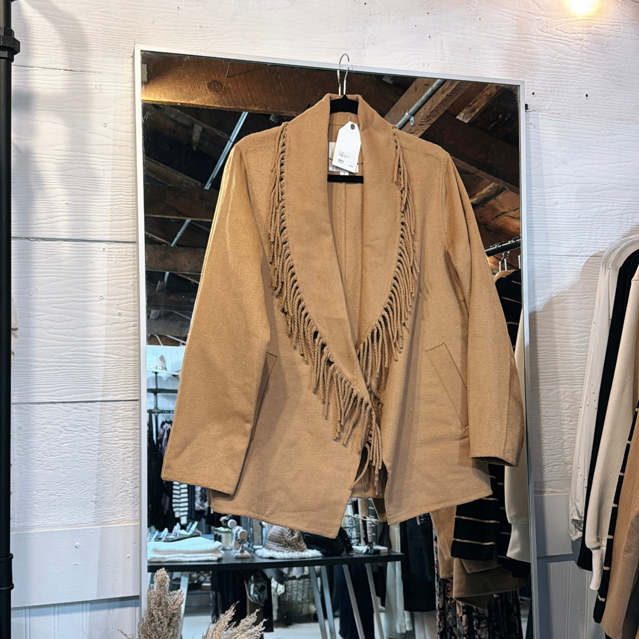 Fringe Knit Coat