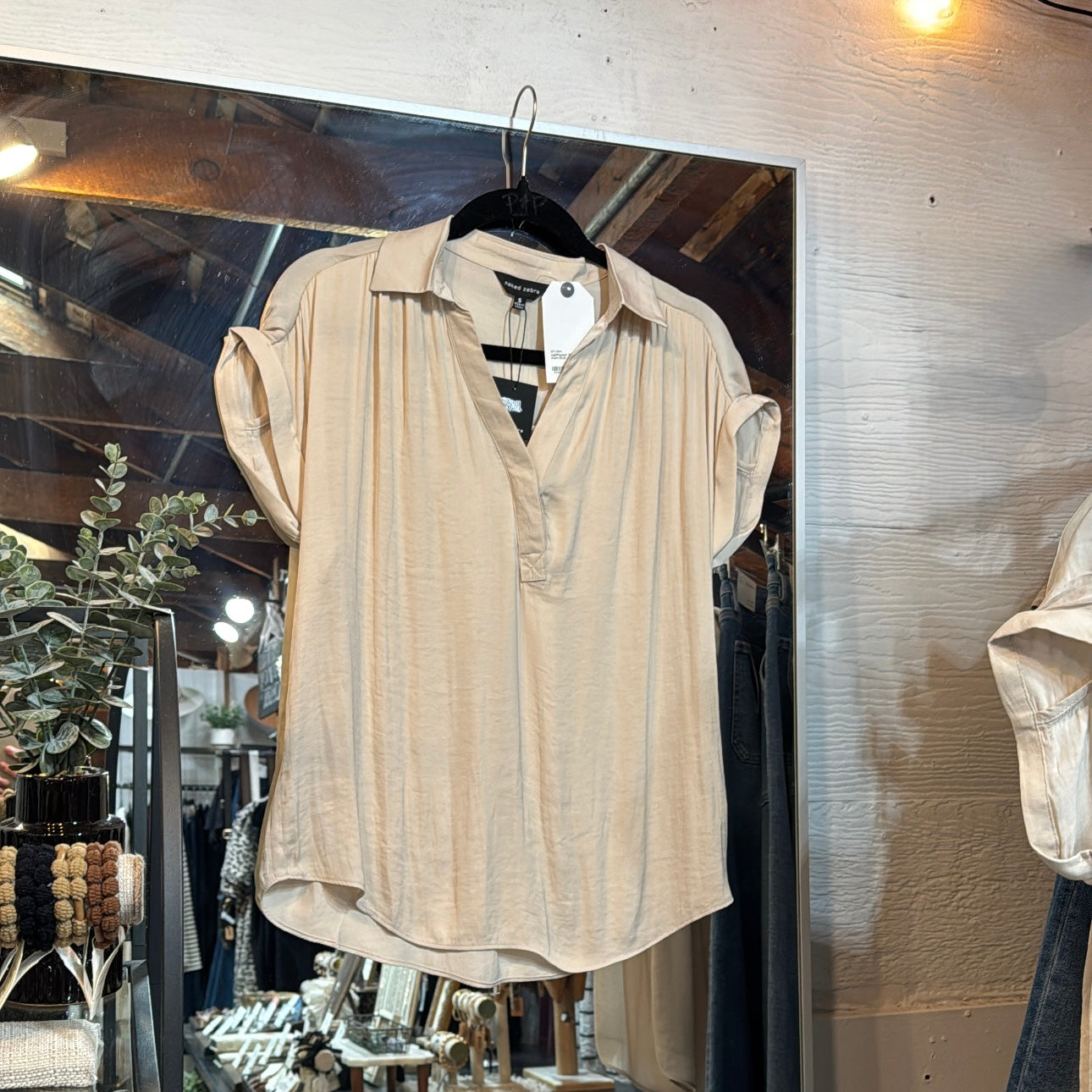 HalfPlacket SS Top