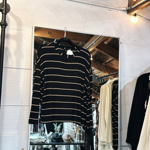 Striped Slub Roundneck Sweater