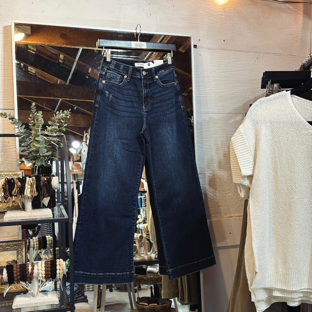 HR Crop Palazzo Jeans