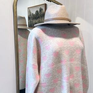 Pink Heart Pullover