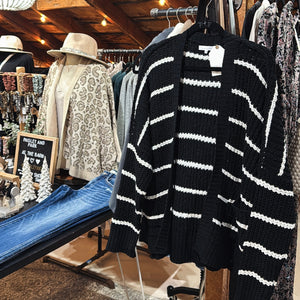 Striped Chenille Cardigan