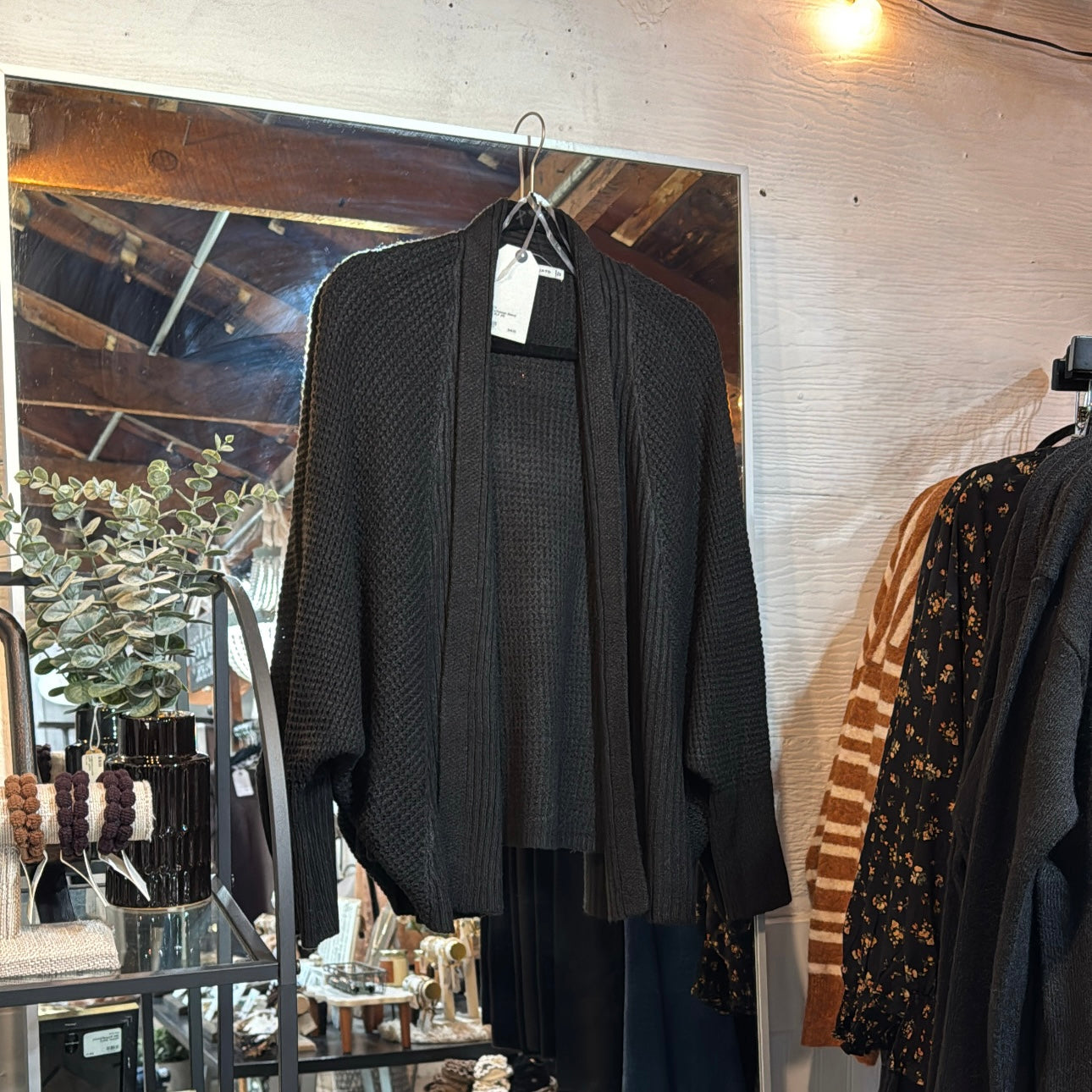 Waffle/Dolman Slv Cardigan