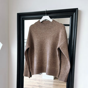 Mocha Mockneck Pullover