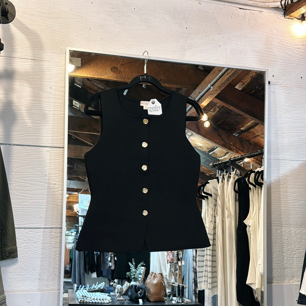 GoldButton Knit Vest