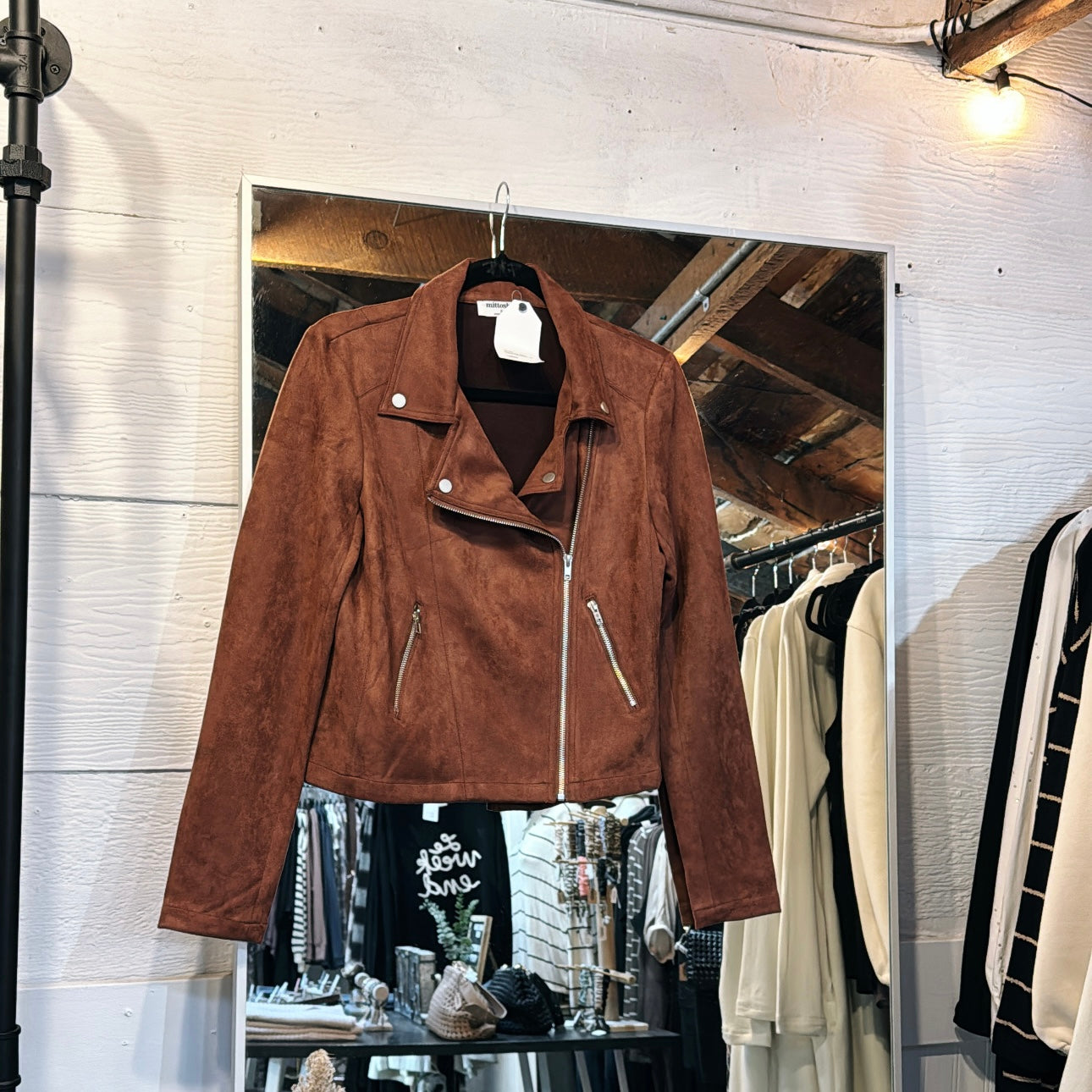 Faux Suede Jacket - Cinnamon