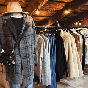 Plaid Lapel Cardigan