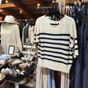 Striped QuarterSlv Sweater