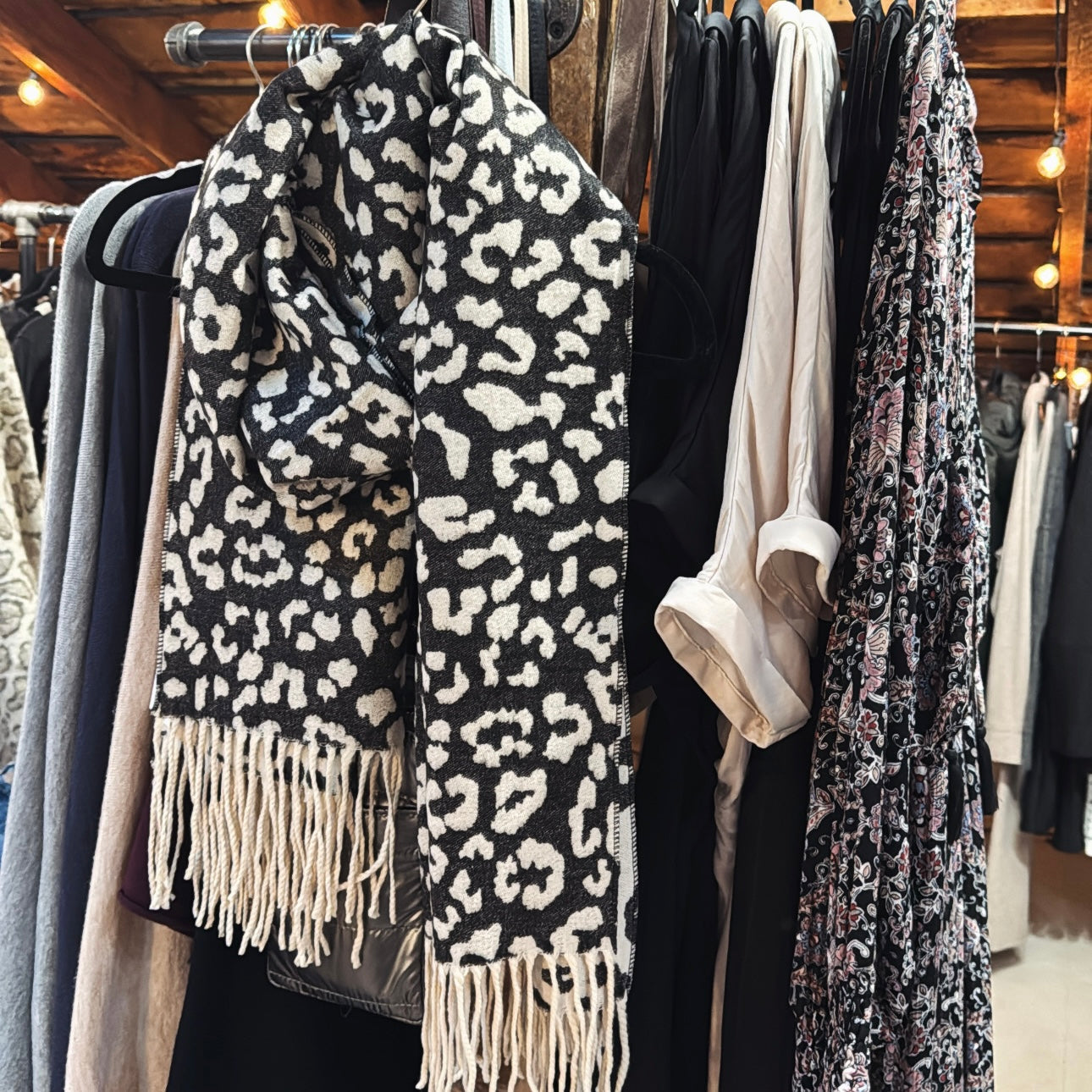 Reversible Leopard Scarf