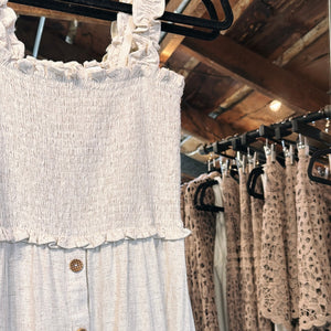Smocked Linen Dress