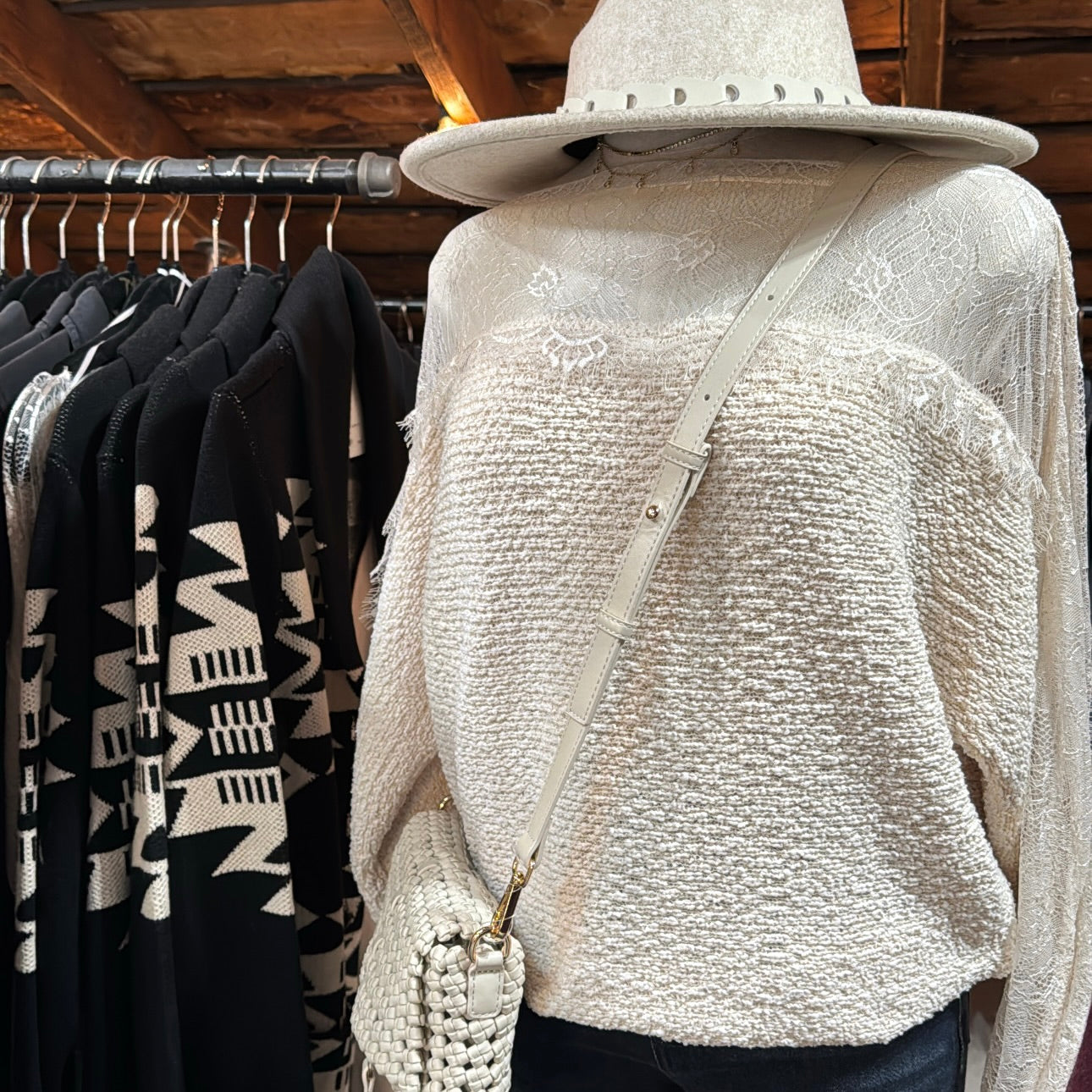 Lace Trim Sweater