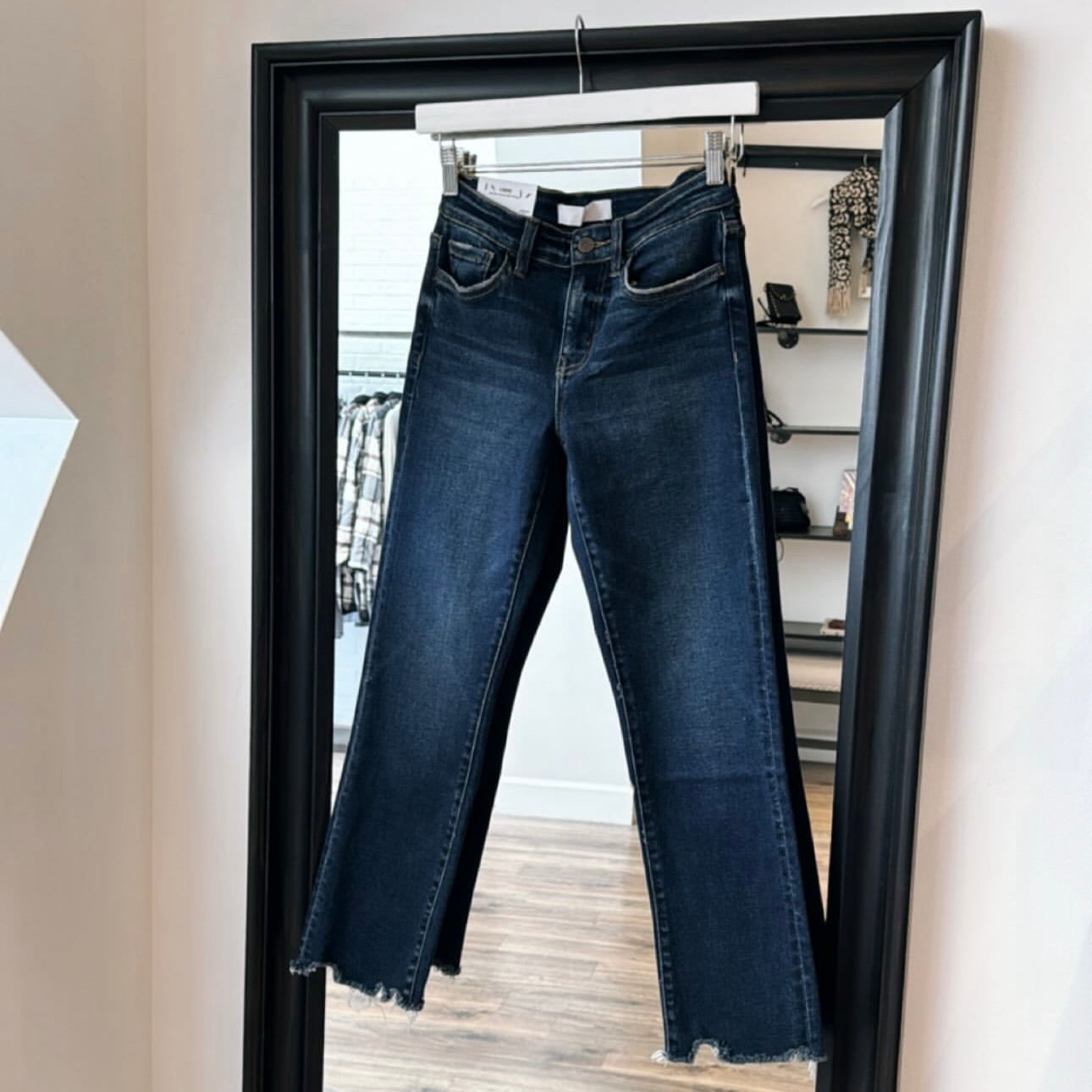 MidRise Crop Straight Jeans