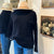 GoldButton Mockneck - Black