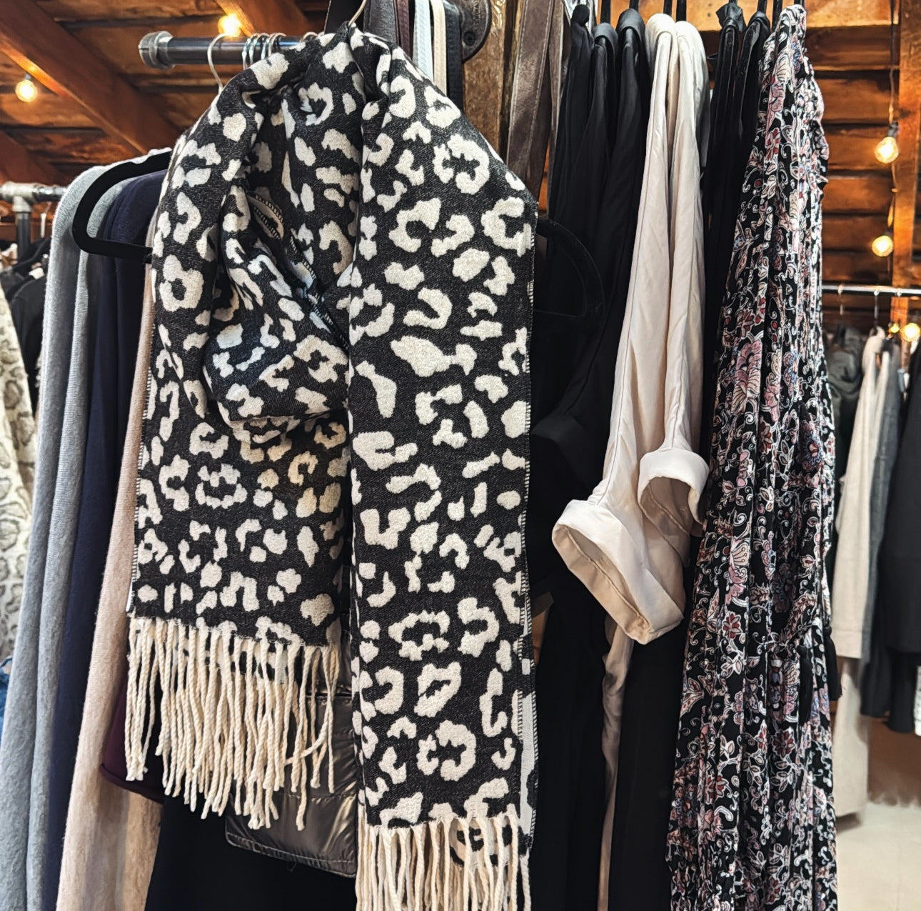 Reversible Leopard Scarf