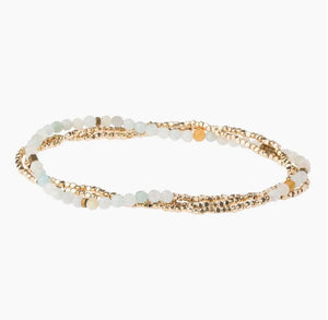 Delicate Stone Wrap Bracelet